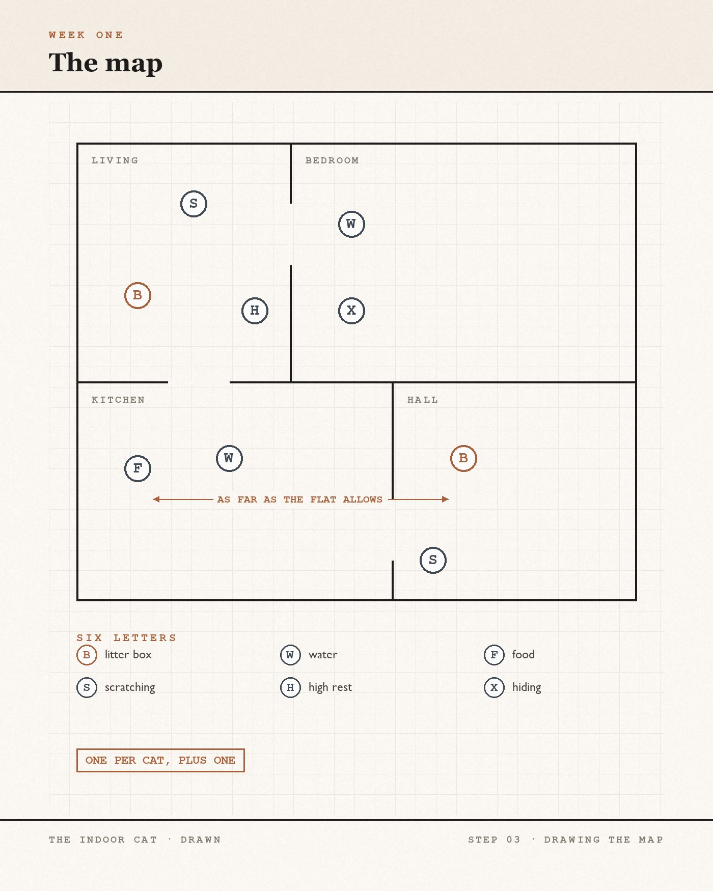 The map, drawn